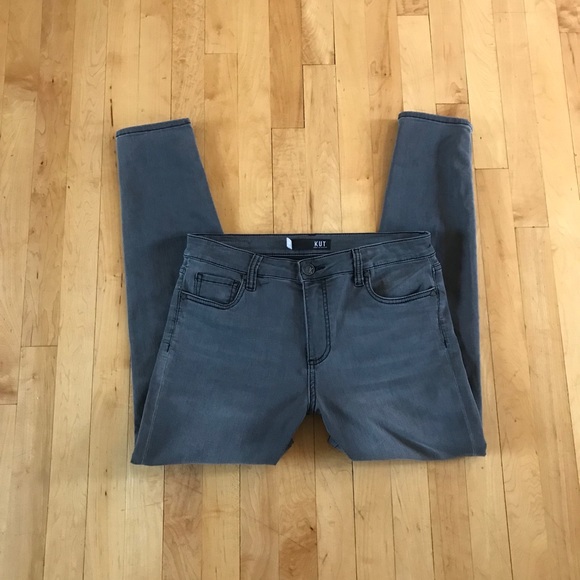 Kut from the Kloth Denim - KUT Gray High Rise Ankle Skinny Jeans